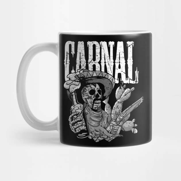 Carnal ~ Mexican Skeleton with Beer and Gun by NINE69